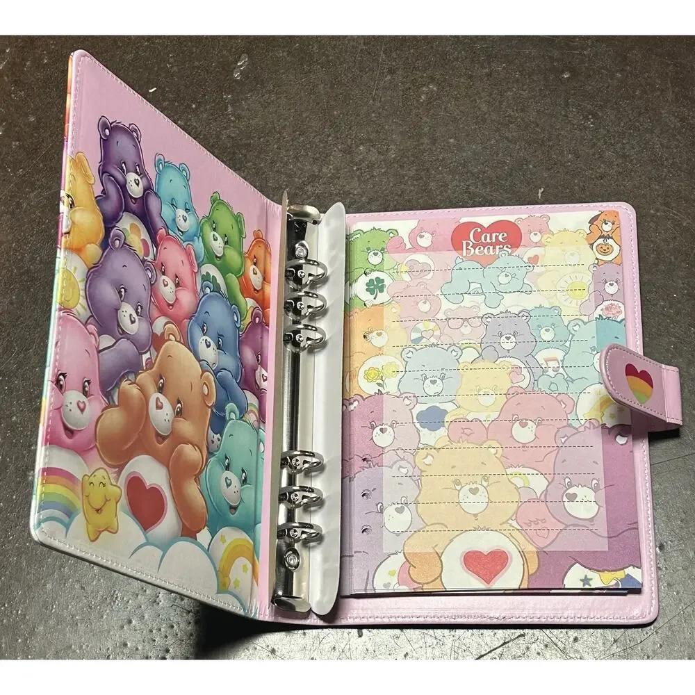 Care Bear A5 Binder w/ matching paper And Notebook
